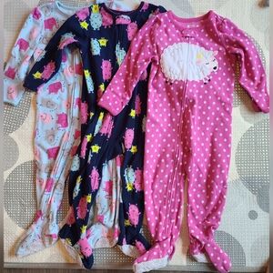 Simple Joys by Carter's girls Loose-Fit Flame Resistant Fleece Footed Pajamas 2T